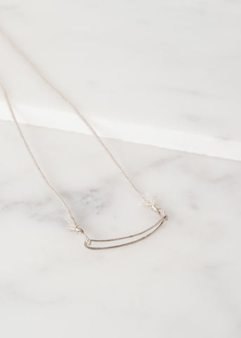 Bracelet 85 in Grey Silk/Silver